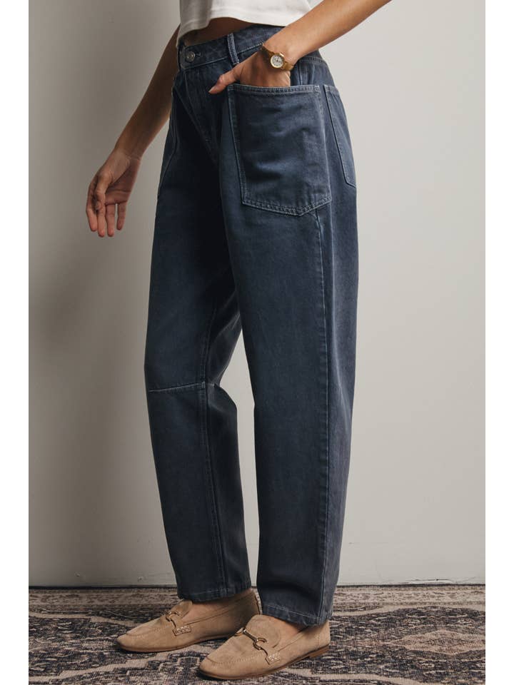 Forte - Wholesale Jeans - Women's - High Rise Barrel Utility Jeans FP0004 13