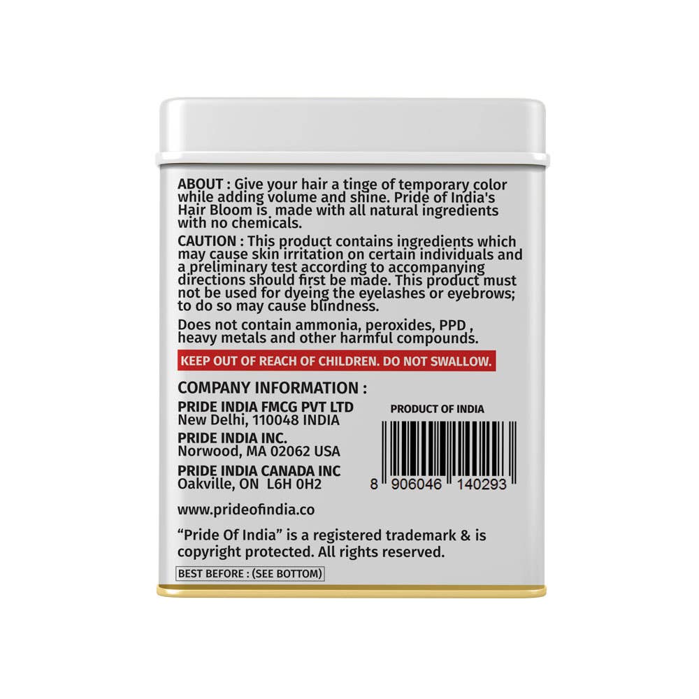 PRIDE INDIA BRANDS - Wholesale Hair Dye - Hair Bloom Natural Red Hair Color 12 sachets (10gm)6