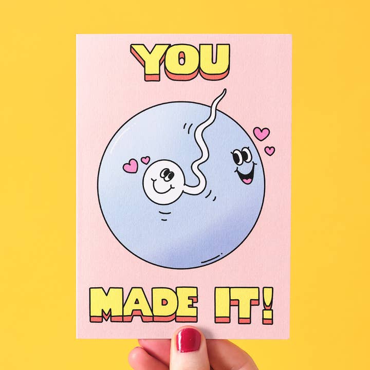 Wrap (US duties paid) – wholesale Baby card – You Made It! Greetings Card0