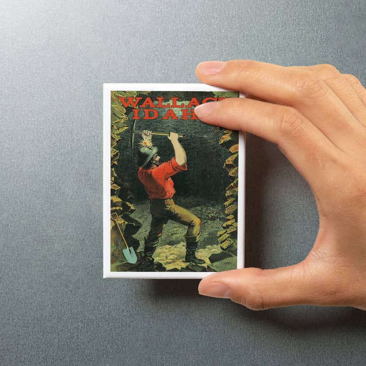 Lantern Press - Venta al por mayor Imanes - MAGNET Wallace, Idaho, minero5