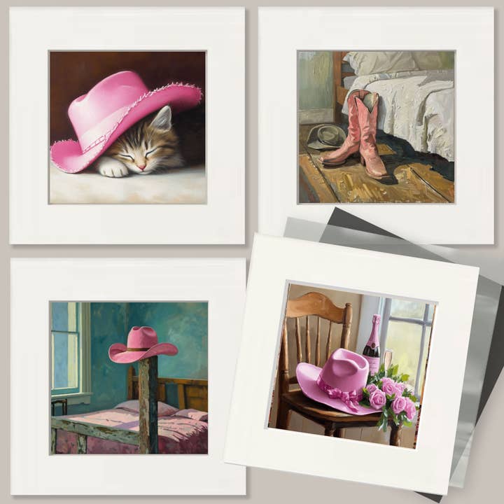 Mowbi - Wholesale Art Print - Coastal Cowgirl #6 - Wall Art Prints - Western Decor 8"x10" Artwork - 11"x14" Mat