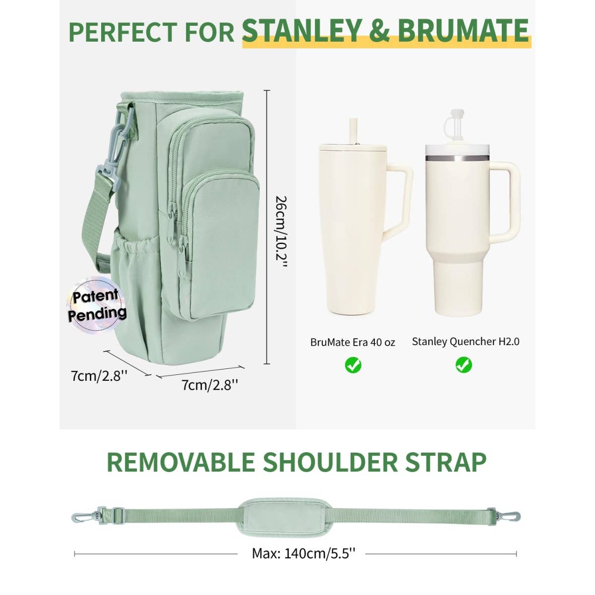 wandf - Wholesale Crossbody Bag - Unisex - Water Bottle Holder Pouch with Phone Pocket Cup Sling Bag13