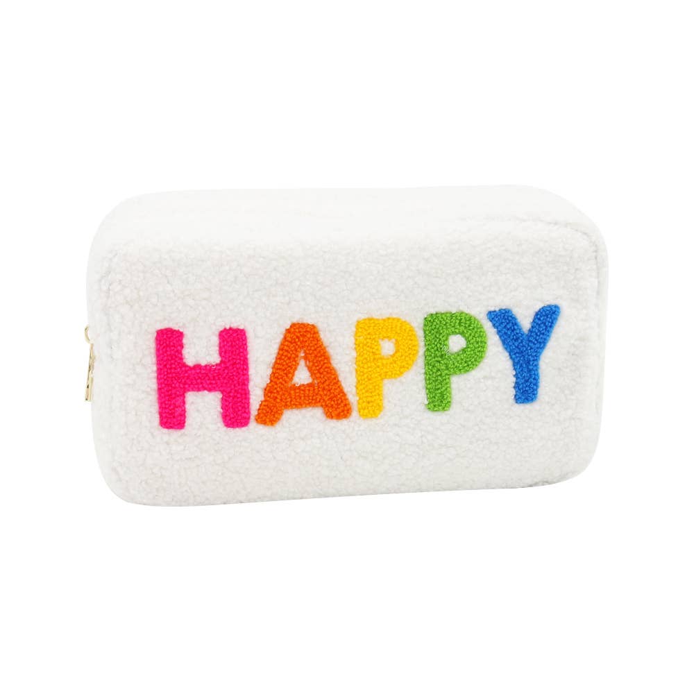 Mavi Bandz - Wholesale Makeup/Cosmetic Bag - Varsity Collection Cosmetic Bag Happy Teddy Chenille Patch