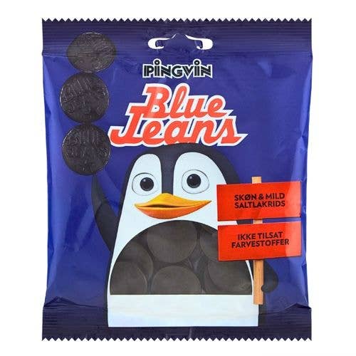 Sweetish- Swedish Candy Wholesale – wholesale Lakrits – Toms Blue Jeans (Salty Coins) Sälta Lakritsskivor 110 g påsar
