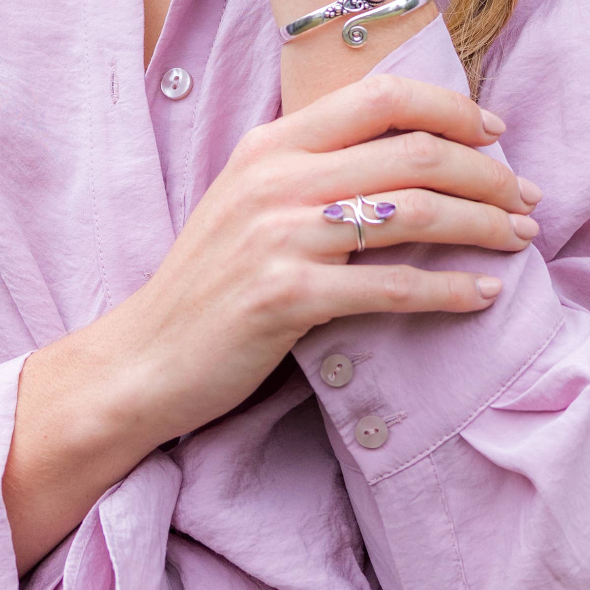 Anju Jewelry - Wholesale Jewelry Set - Tanvi Collection Ring Prepack - 12 Silver Rings in a Box6