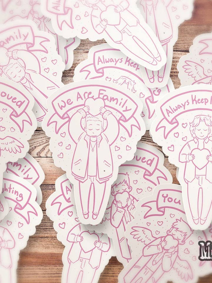 Vinylsticker - Supernatural Lovely Team Free Will. Sam Dean Castiel voor wholesale door Misty Figs