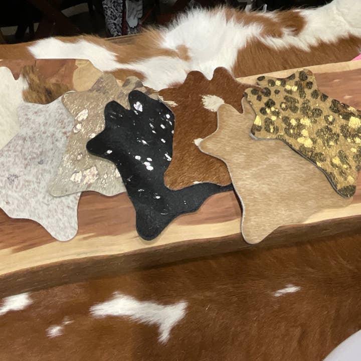 Circle P Leather - Wholesale Coasters - Mini Cowhide Coasters