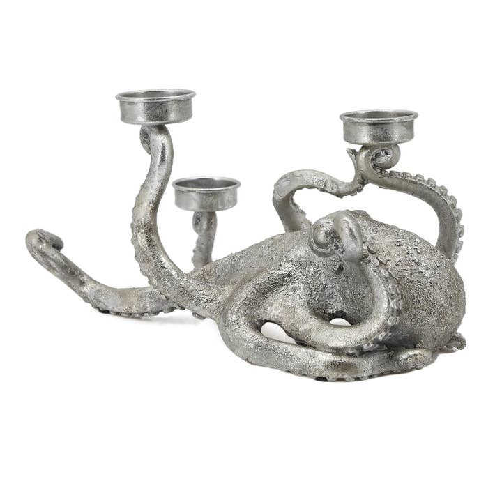 Modern Coastal by Contrast Inc. - Wholesale Candle Holder - Silver Octopus Votive Holder