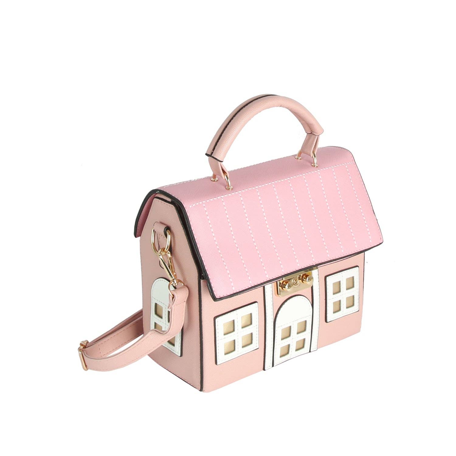 Handbag Factory Corp – wholesale Crossbody bag – Women's – Pink Cottage House Crossbody Bag3