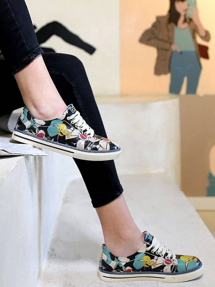Catch Me If You Can Tweety | WB Sneakers Women's Sneakers for wholesale by The Painted Shoe & Bag
