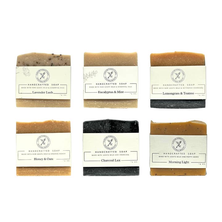 Goat’s Milk Soap Gift Set – 6 Bar Collection for wholesale by Taylor Family Farm