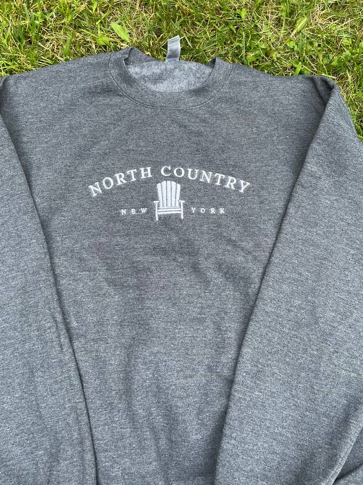 Just Wandering Co. - Wholesale Sweatshirt - Women's - North Country Gildan Crewneck | Plattsburgh, New York | Embr5