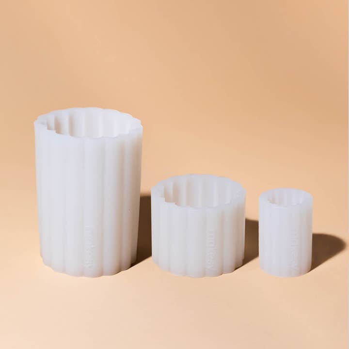 makesy - Wholesale Candle Holder - super silicone pillar mold - fluted
