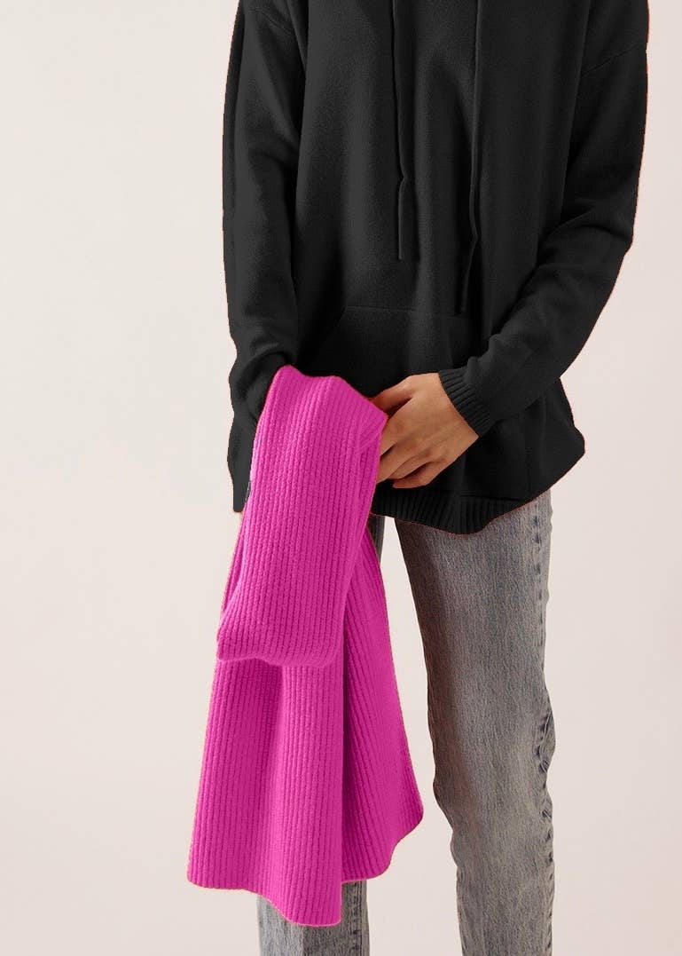 JULIA PARIS – Engroshandel Tørklæde - Dame – Ensfarvet strikket tørklæde8