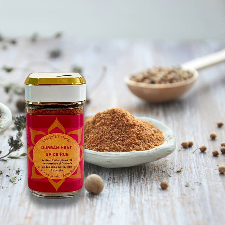 Durban Heat Spice Rub for wholesale by Concepta's Studio