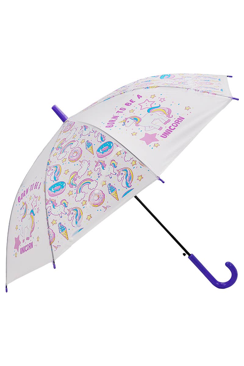 Cap Zone - Wholesale Umbrella - Kids - Kids Unicorn Translucent EVA Auto Umbrella1