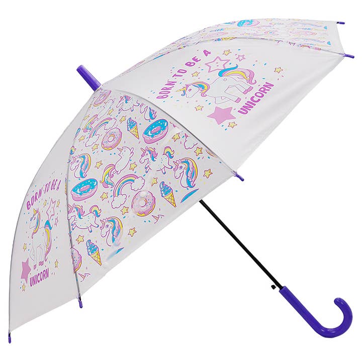 Cap Zone - Wholesale Umbrella - Kids - Kids Unicorn Translucent EVA Auto Umbrella1