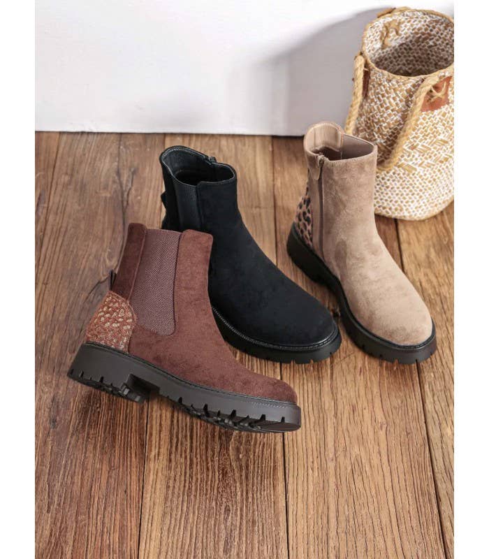 SWEET MAGIC SHOES & BAGS - Wholesale Booties - Women's - SUEDE CASUAL ANKLE BOOTS3