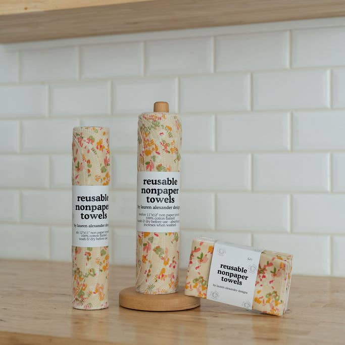 Reusable Paper Towels - Soft Florals for wholesale by Lauren Alexander Designs