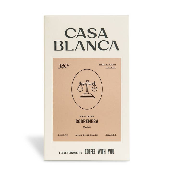 Sobremesa - Half Decaf Coffee Blend - Whole Bean for wholesale by Casa Blanca Coffee Roasters
