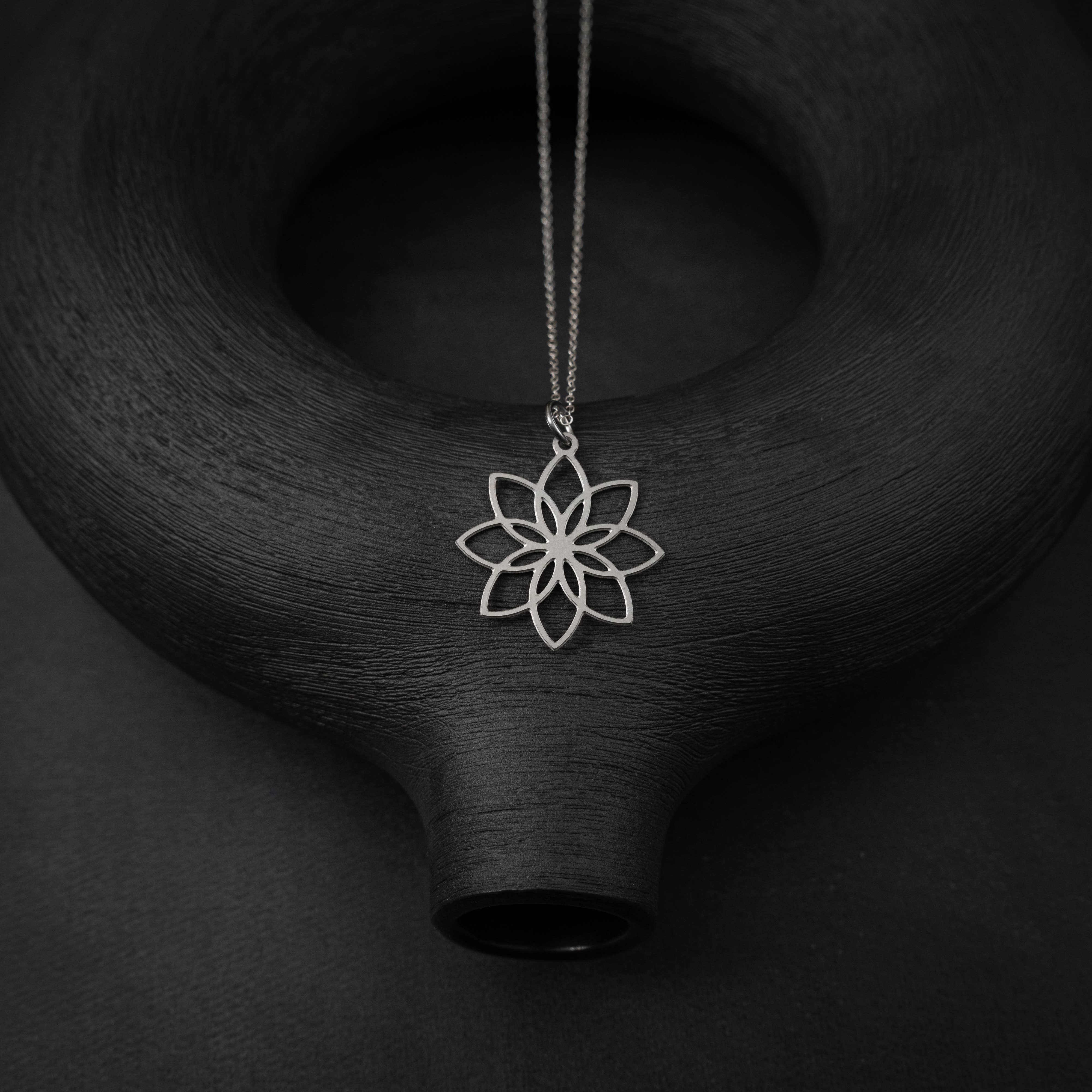 GioGio Design - Wholesale Individual Charm/Pendant - Lotus Flower Steel Pendant1