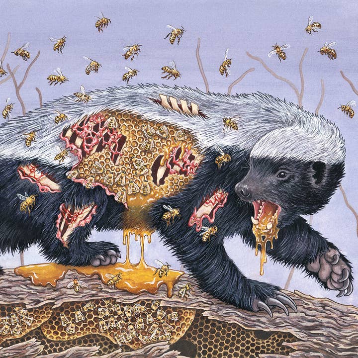 Honey Badger- art print for wholesale by Strangely Rose