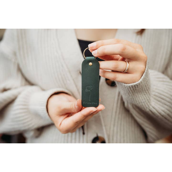 Lucas Ruth - Wholesale Keychain - Unisex - Floral Encouraging Leather Keyrings13