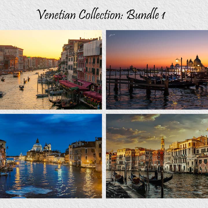 4 pcs Author prints canvas/plexi Made in Italy Venice Coll 1 for wholesale by Andrea Risi Fine Art Photography