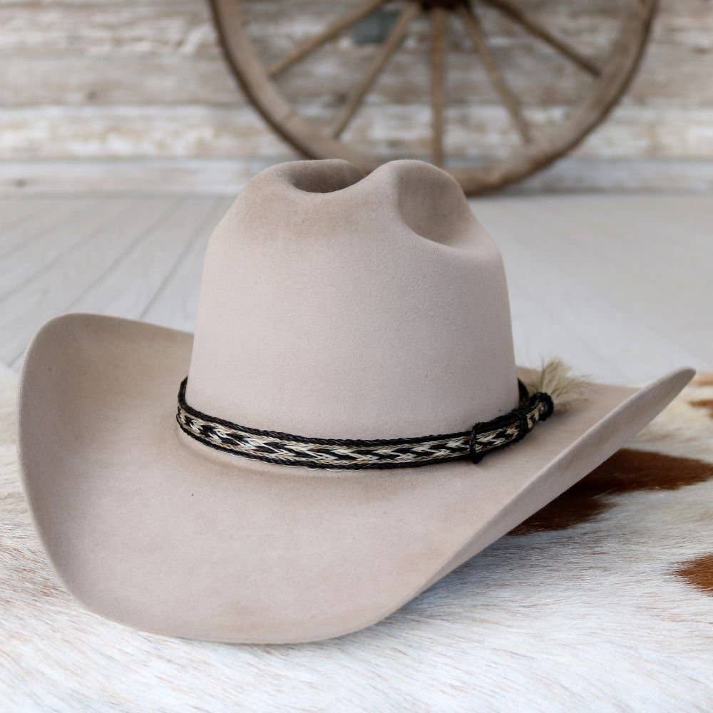 Willow Lane Hat Co. - Vendita all'ingrosso Accessori per cappelli - Donna - Fascia per cappello intrecciata in crine di cavallo con nappina singola - Las Cruces3