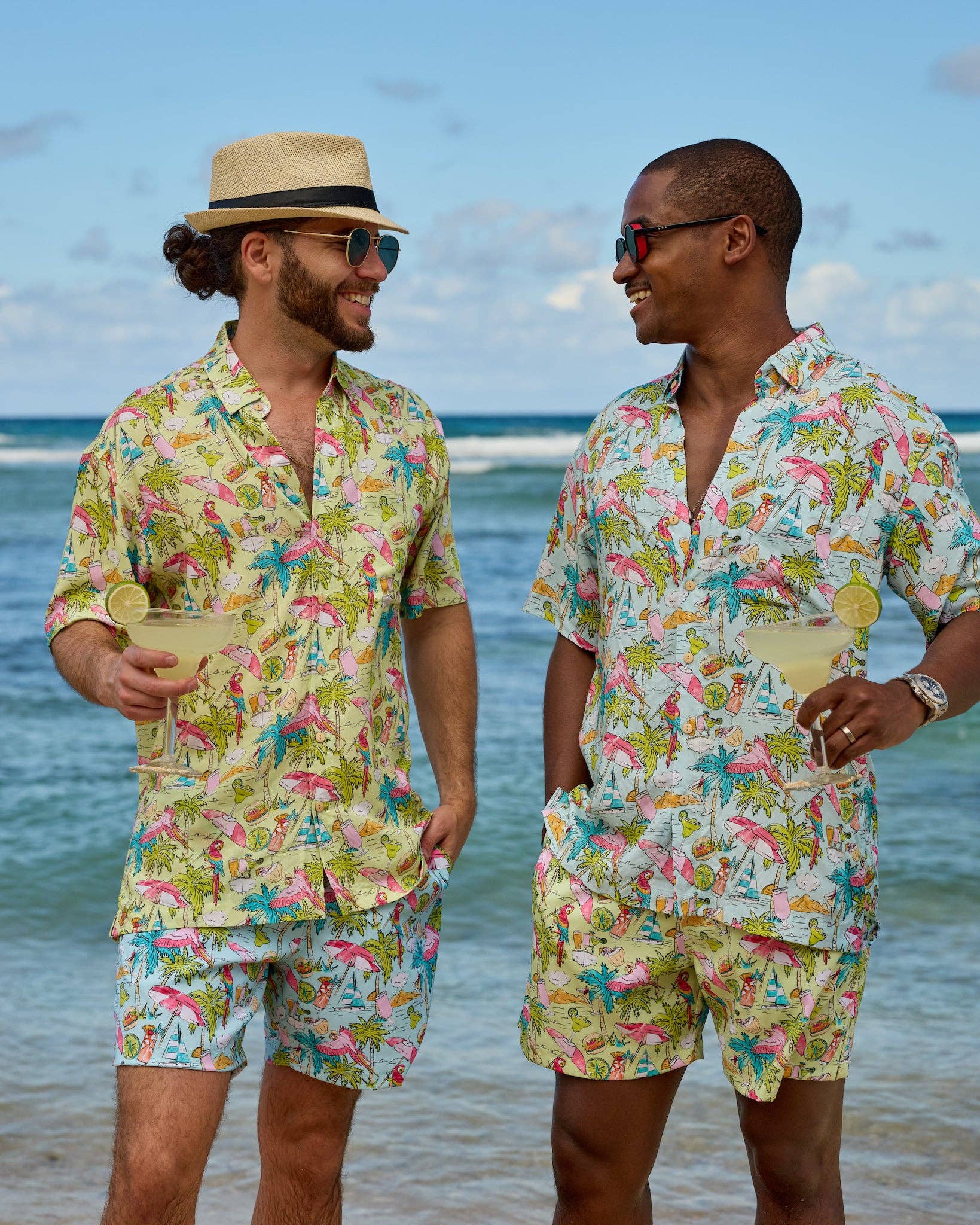 Margaritaville by Kenny Flowers - Welcome to Margaritaville - Ocean Blue - Swim Trunks for wholesale on Faire4