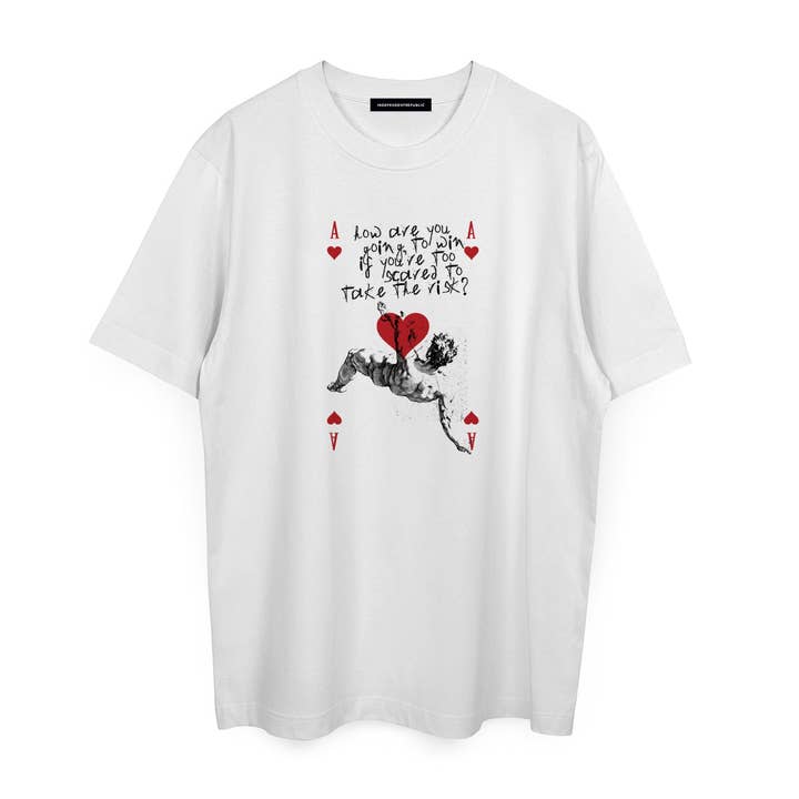 Risktaker © wit T-shirt voor wholesale door Independent Republic