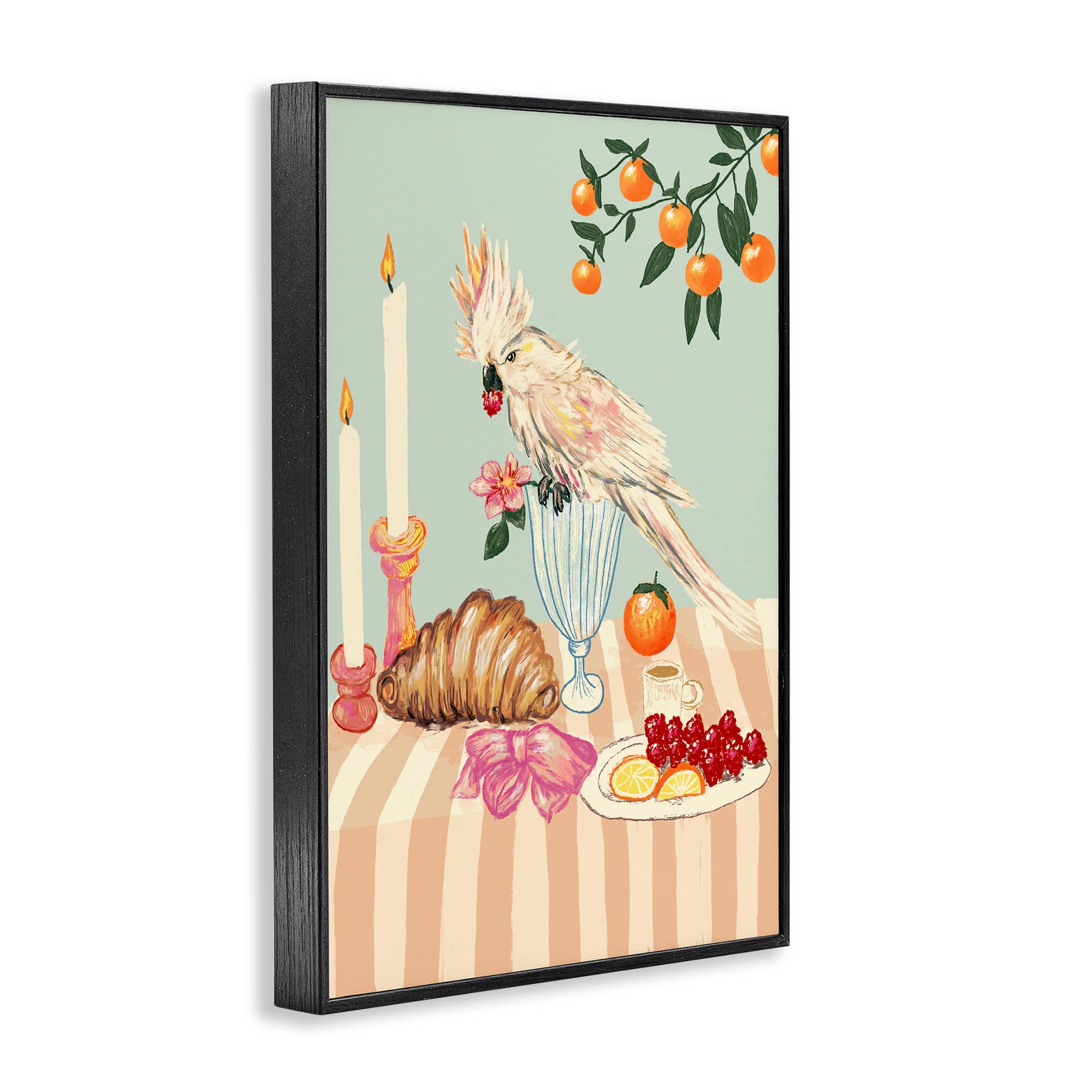 Stupell Industries - Vendita all'ingrosso Cartello da parete - Colazione con Calopsite Uccello Incorniciato Giclée1