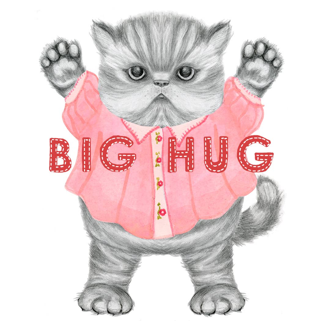 Dear Hancock - Wholesale Everyday Greeting Card - Big Hug Kitten1