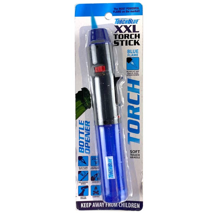 Torch Blue XXL Torch Stick Lighter & Bottle Opener - 12/Pack for wholesale by Novelty Closeout