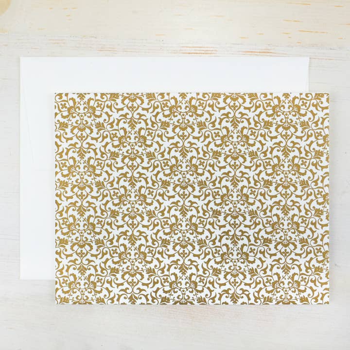 Carte de vœux Motif lettre ornementale allemande pour la vente par Papillon Press