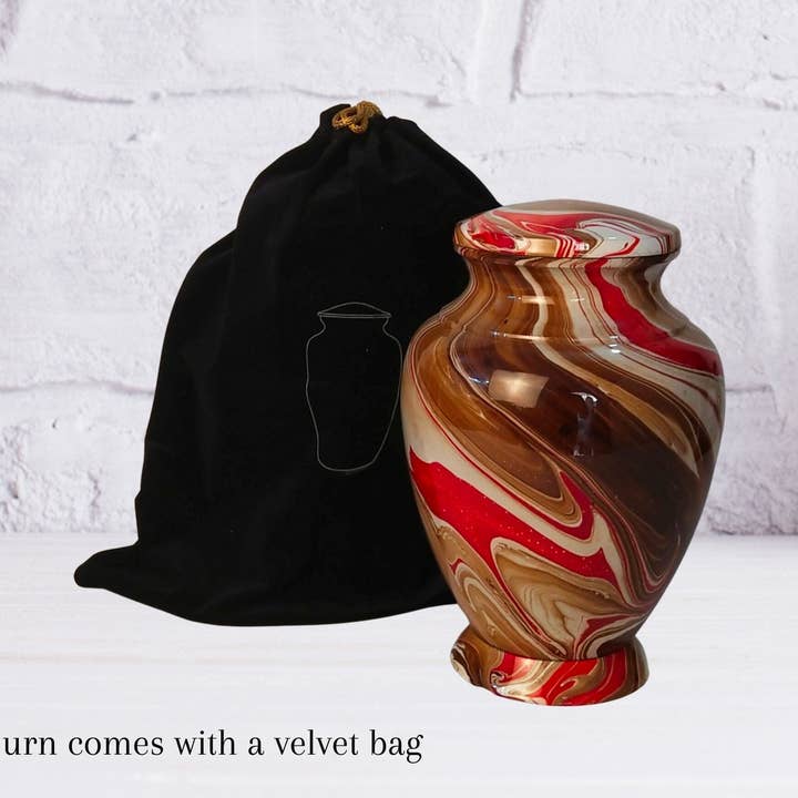 Plutus imports - Vente Urnes - Grande urne de crémation pour adultes avec finition en marbre pour cendres humaines1