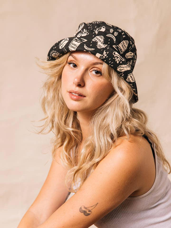 Dead Tired Coffee Bucket Hat for wholesale by Pyknic