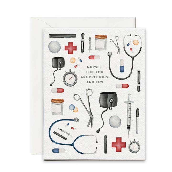 Nurses Like You are Precious & Few Greeting Card for wholesale by Pip & Cricket