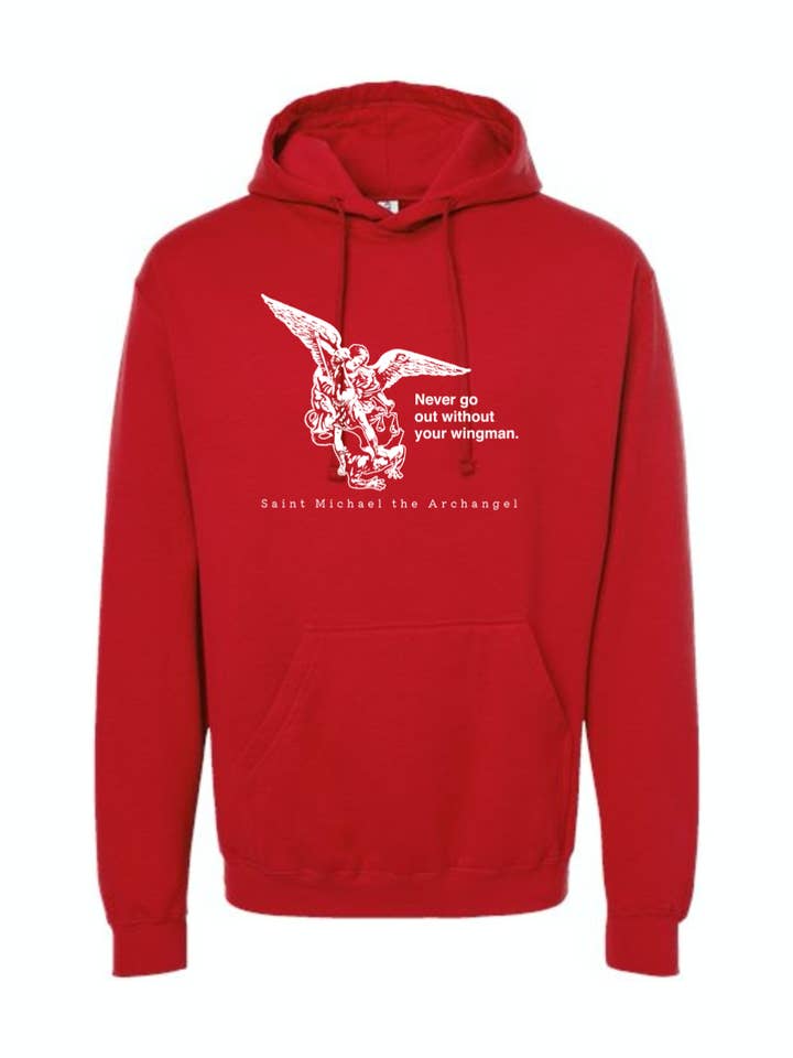 Sock Religious - Wholesale Hoodie - Unisex - Never Go Without Your Wingman - St. Michael the Archangel Hoodie Sweatshirt4