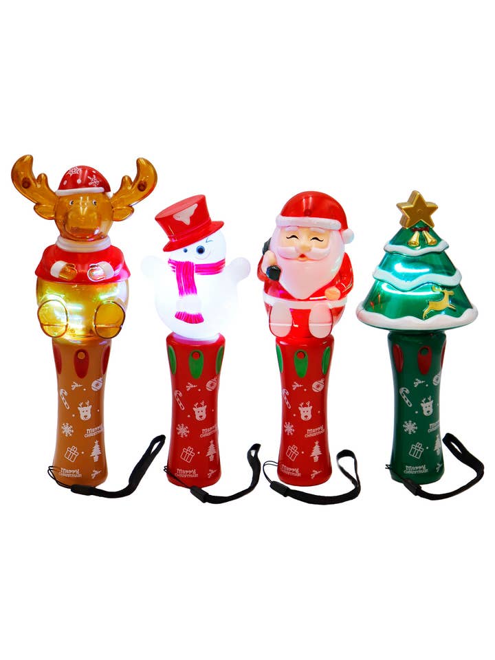 ASSORTED Christmas Spinning Led Light-up Glow Stick Wand for wholesale on Faire3