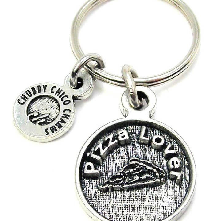 Pizza Lover Key Chain Foodie Food Lover Fast Food for wholesale by Chubby Chico Charms