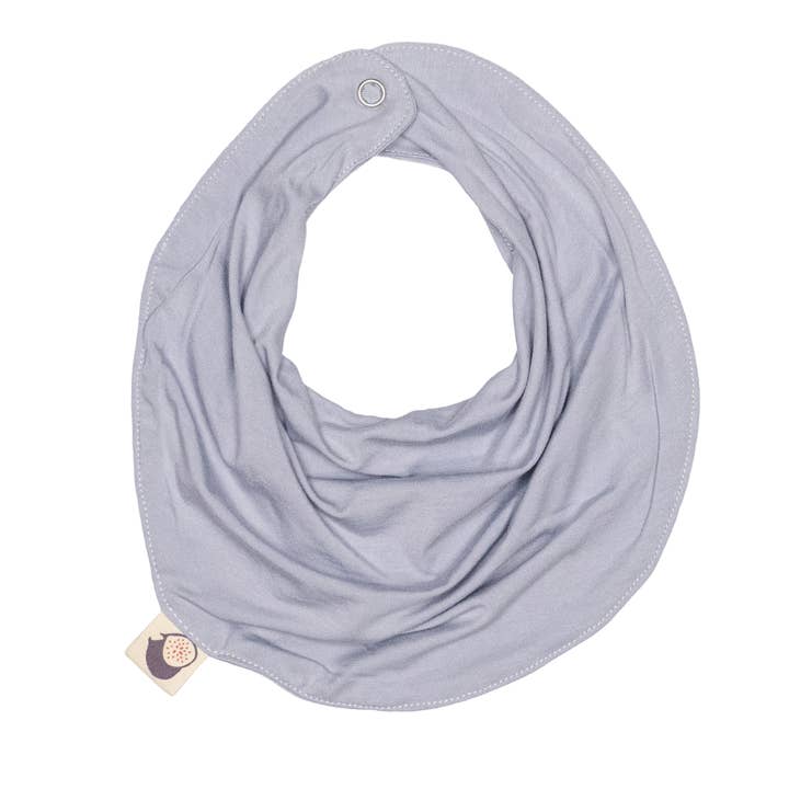 Bavaglino in Bambù Grigio Lilla Drappeggiato per la vendita all'ingrosso da parte di Snuggly Figs Ltd.