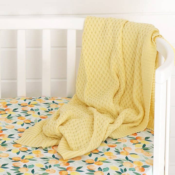 Manta de Bebé de Punto Orgánico Diamante a la Luz del Sol para venta al por mayor de Snuggle Hunny