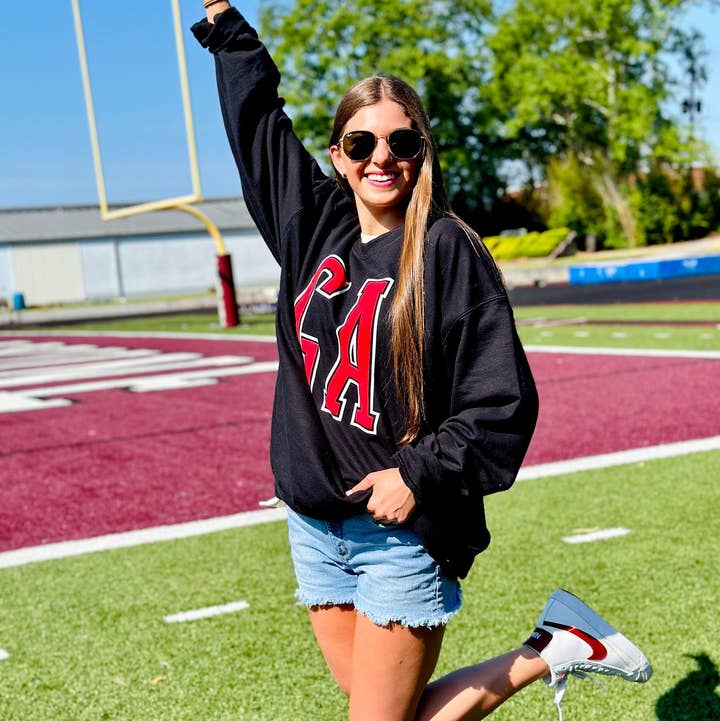 Dash Forward Wholesale - Wholesale Graphic Sweatshirt - Women's - Custom State Double Puff Sweatshirt0