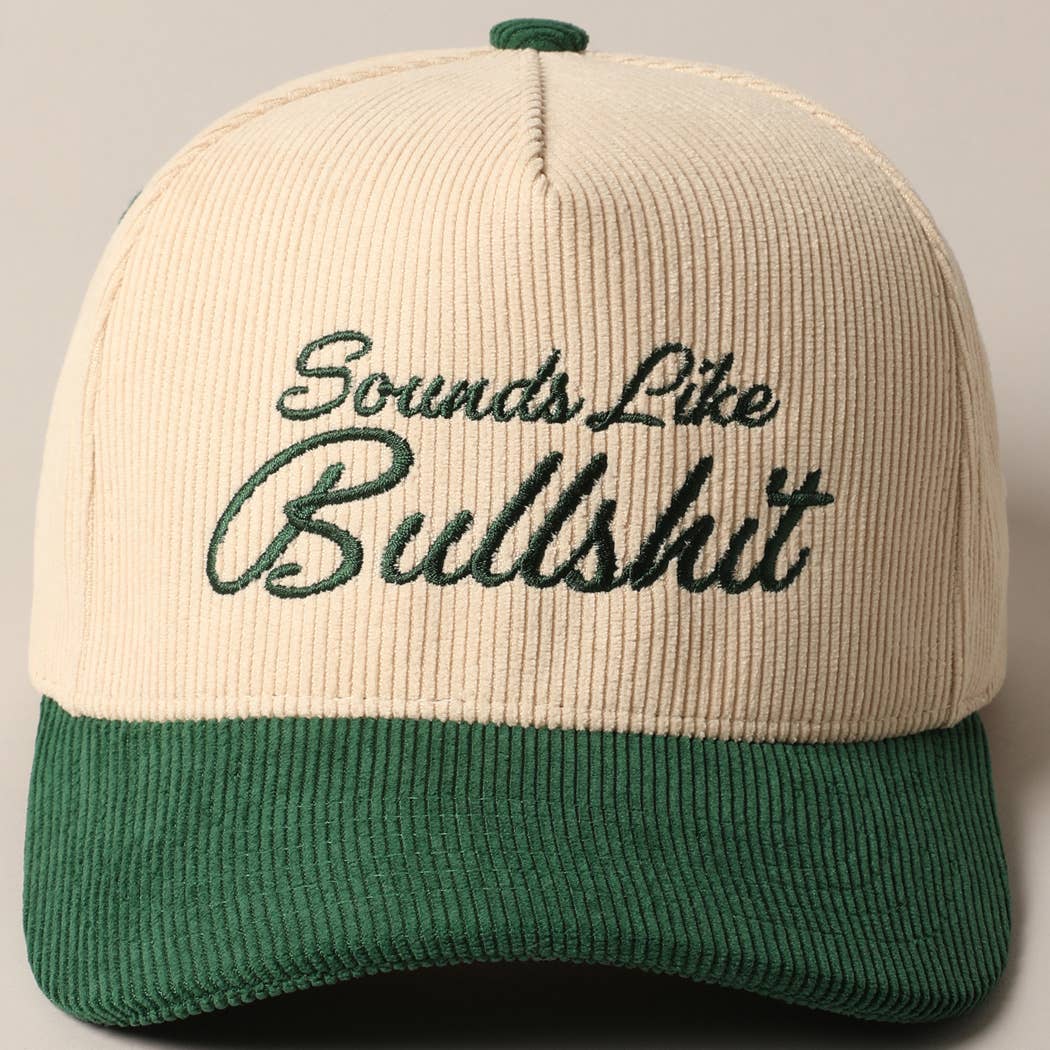 Fashion City - Wholesale Trucker Hat - Unisex - Sounds like Bullshit Corduroy Trucker Baseball Cap10