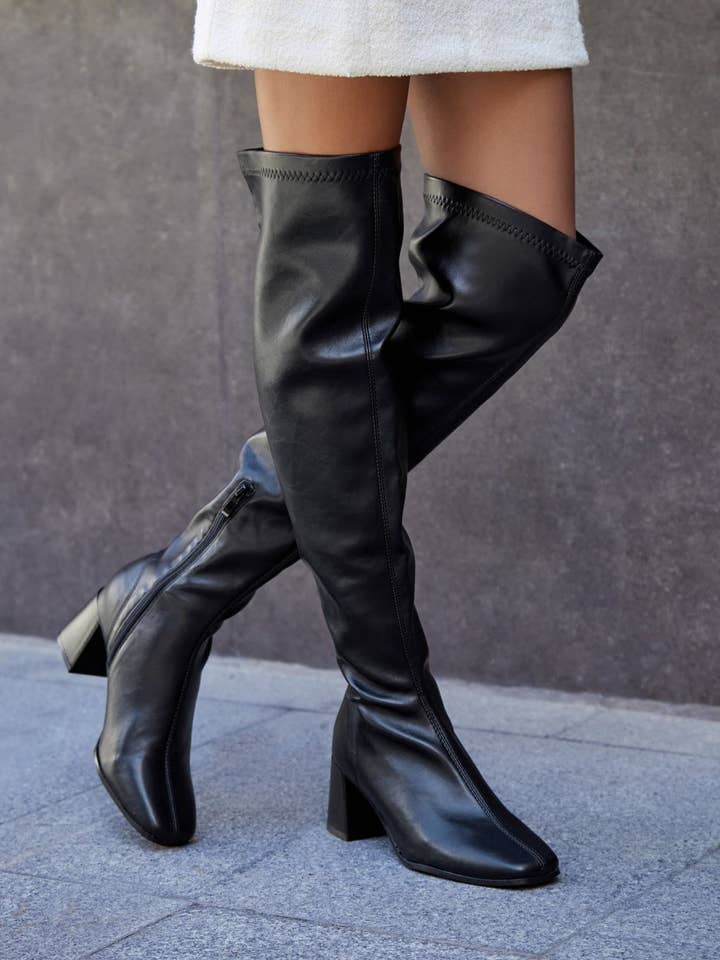 SWEET MAGIC SHOES & BAGS - Wholesale Boots - Women's - OVER-THE-KNEE FAUX LEATHER BOOTS2