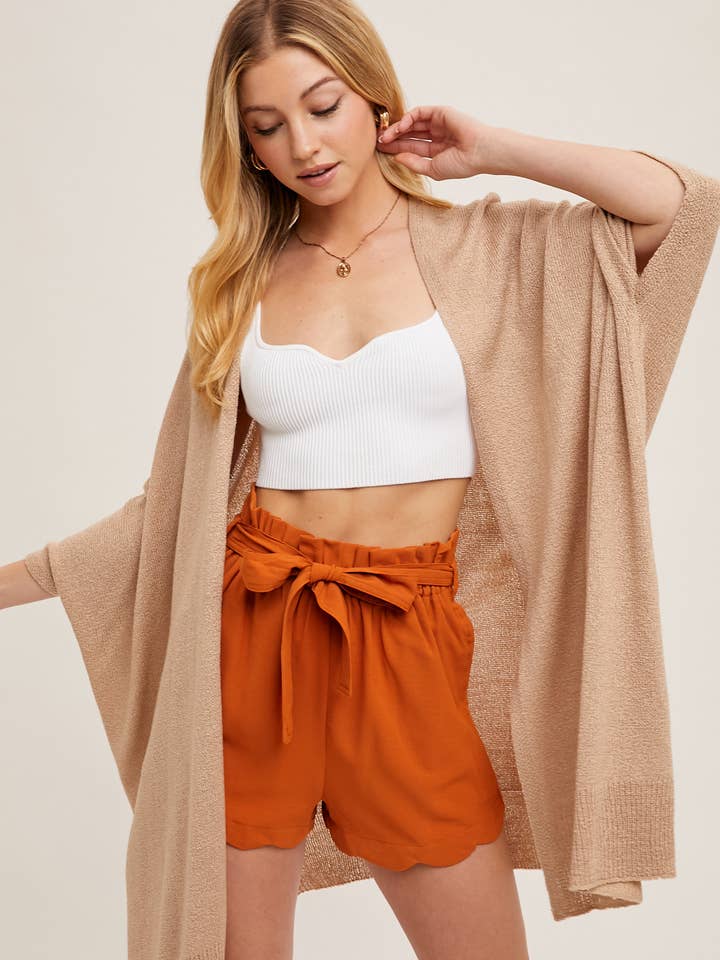 VEST MET WIJDE MOUWEN EN OPEN VOORKANT voor wholesale door Bluivy