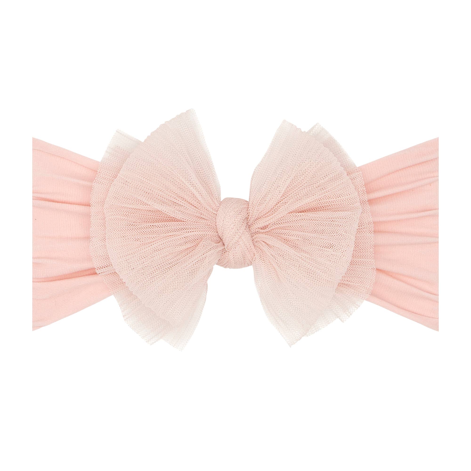 Baby Bling Bows - Wholesale Hair Bow - Baby - Baby Bling® Tulle FAB® soft nylon headband with tulle bow0