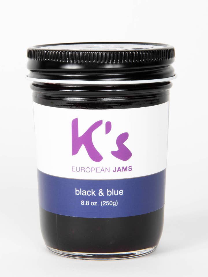 Zwart en blauw 8,8oz voor wholesale door K's EUROPEAN JAMS LLC