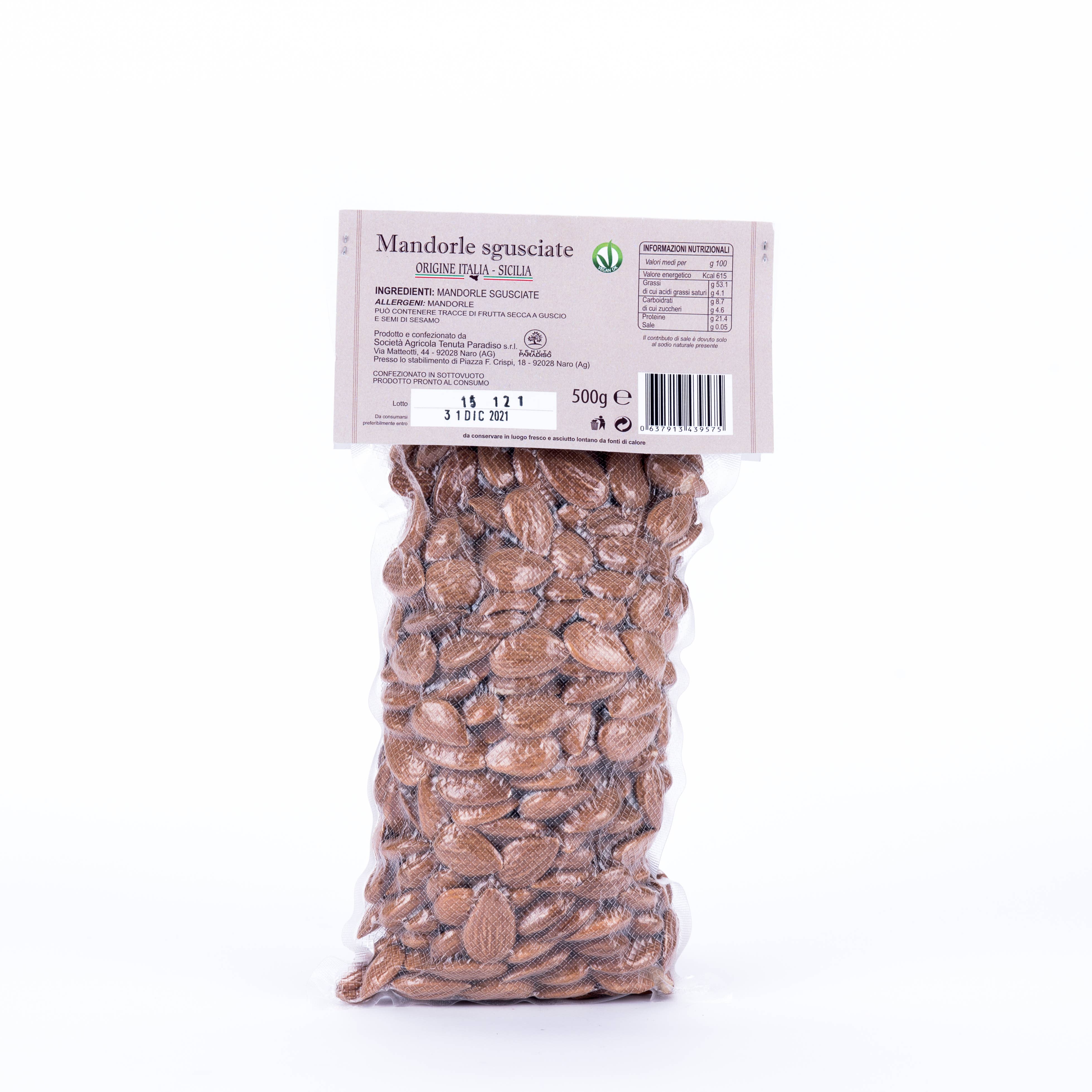 Cibi & Sapori - Wholesale Nuts - Natural Sicilian Almonds 500 g1
